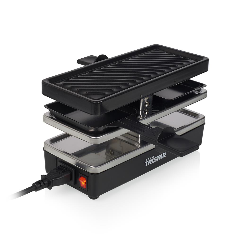 Tristar - appareil à Raclette multifonctions 4 en 1 pour 8 personnes 1200W  noir - Raclette, crêpière - Rue du Commerce